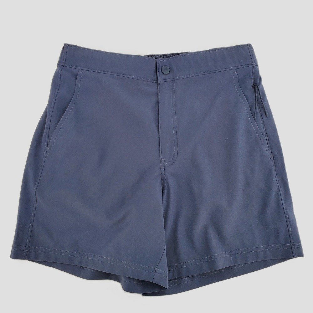 VRST Mens Small Resort Relaxed Fit Sport Shorts Indigo Stretch Quick Dry Pockets